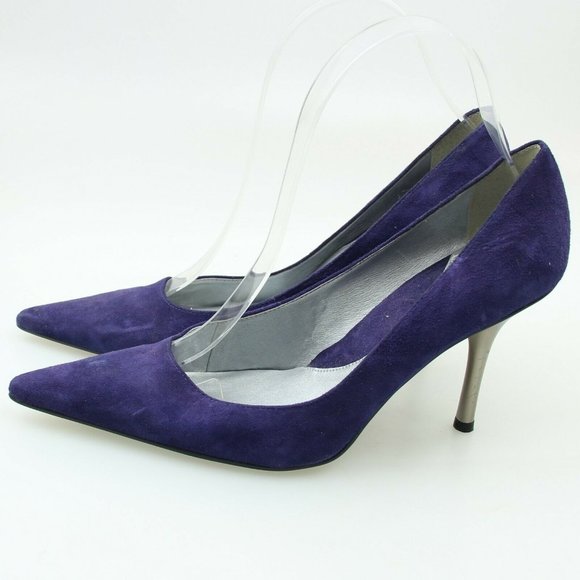 Gianni Bini Shoes | Gianni Bini Purple Suede Leather Retro Pumps | Poshmark